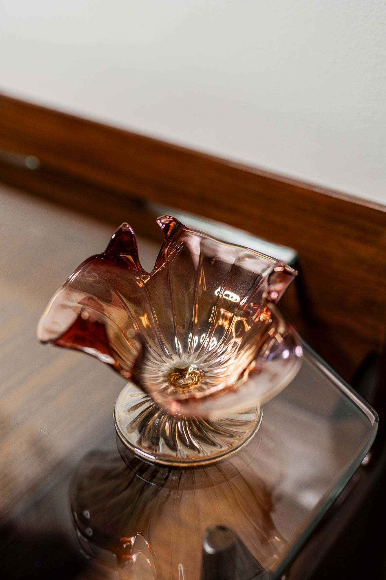 Vaso vintage in vetro di Murano